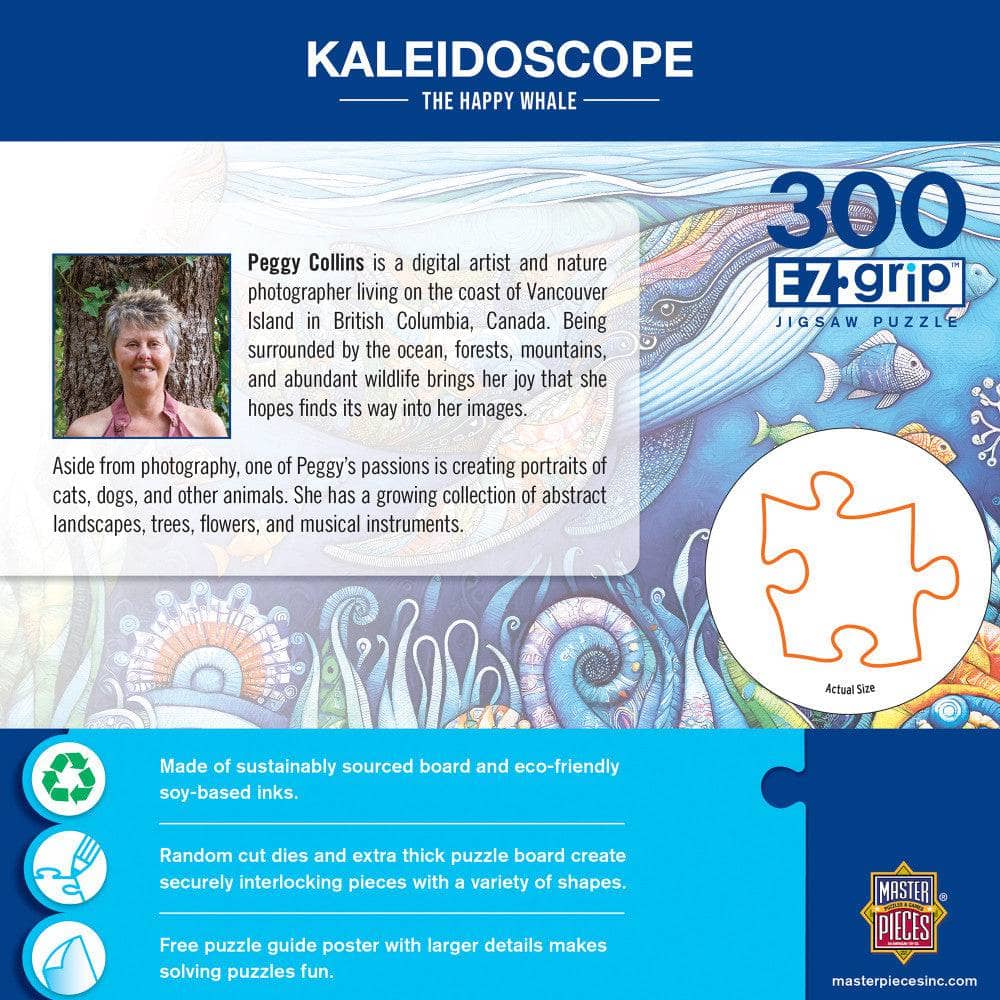 Kaleidoscope - The Happy Whale 300 Piece EZ Grip Jigsaw Puzzle