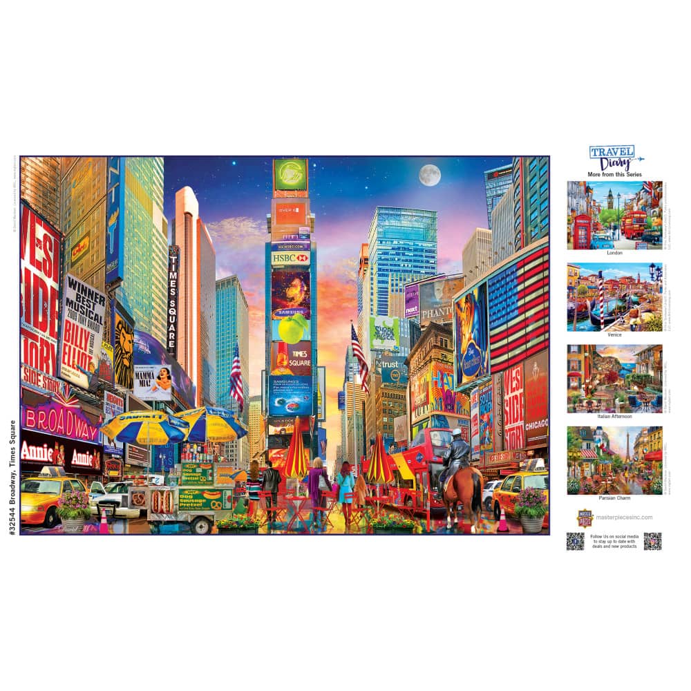 Travel Diary - Broadway, Times Square 500 Piece Jigsaw Puzzle