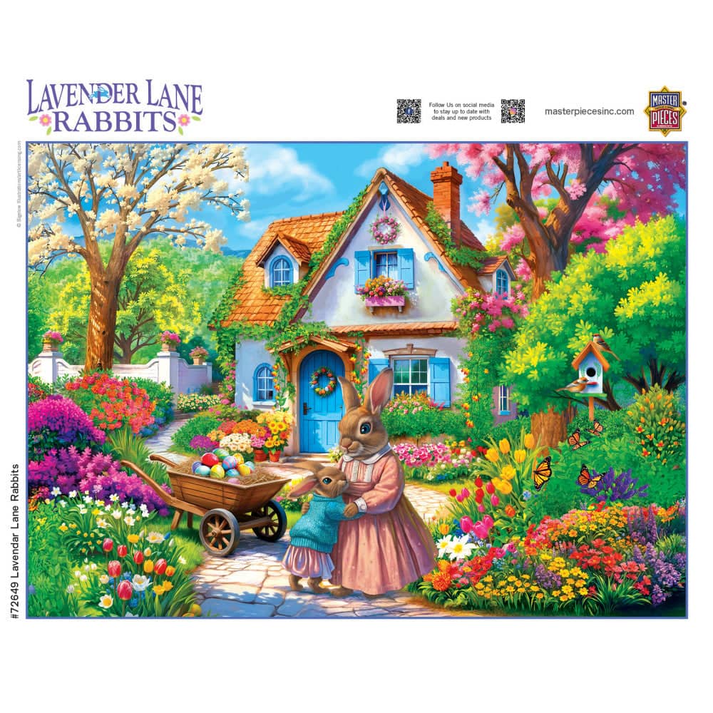 Easter - Lavender Lane Rabbits 1000 Piece Jigsaw Puzzle (ONLINE ORDER ONLY)