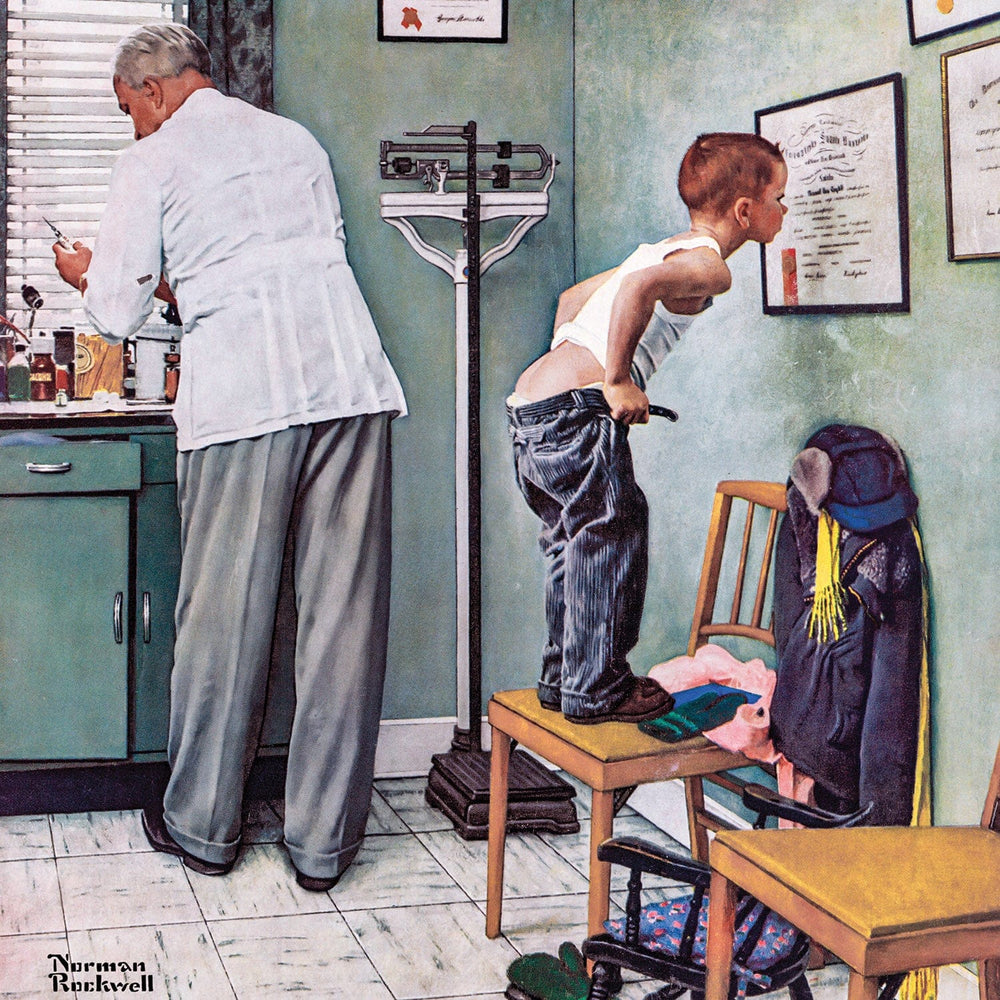 Saturday Evening Post - At the Doctor 1000 Piece Jigsaw Puzzle (ONLINE ORDER ONLY)