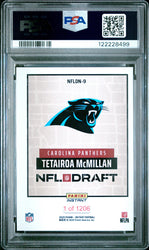 Graded 2025 Panini Instant Tetairoa McMillan #NFLDN9 NFL Draft Night Rookie RC Football Card PSA 10 Gem Mint (ONLINE ORDER ONLY)