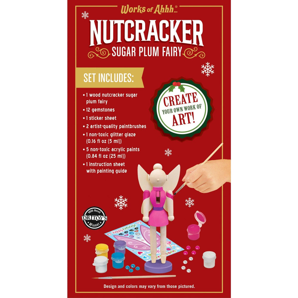Holiday Craft Kit - Nutcracker Sugar Plum Fairy Wood Craft & Paint Kit