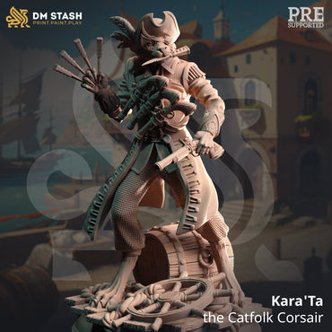 Kara'Ta, The Catfolk Corsair (Male Tabaxi Pirate) (Online Only)