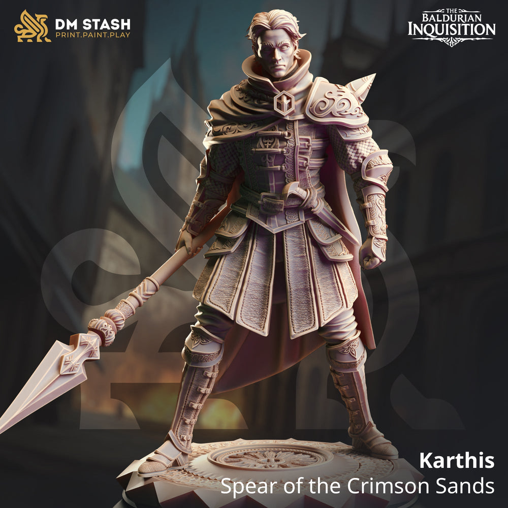 Karthis, Spear of the Crimson Sands (Male Human Fighter) (Online Only)