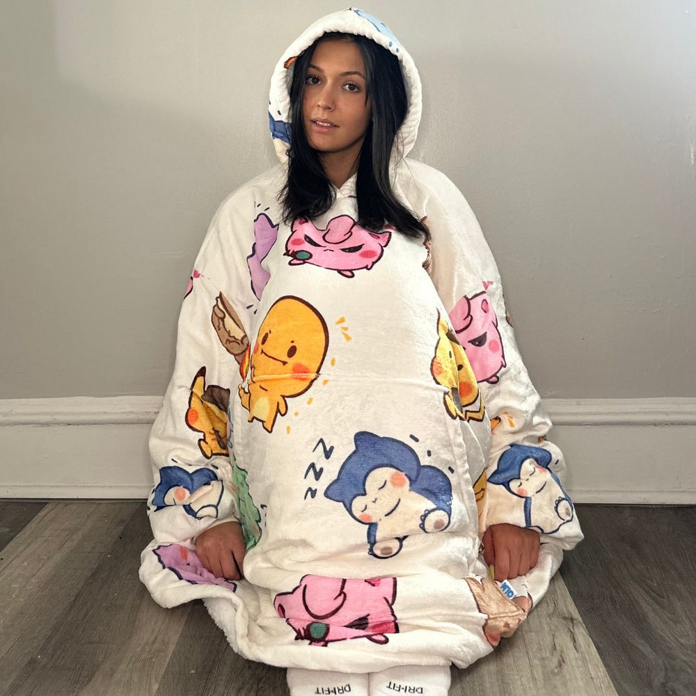 Kawaii Pokémon Wearable Blanket Hoodie for Kids & Adults (ONLINE ORDER ONLY)