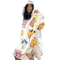 Kawaii Pokémon Wearable Blanket Hoodie for Kids & Adults (ONLINE ORDER ONLY)
