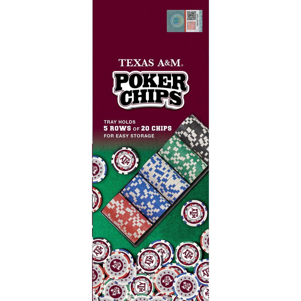 Texas A&M Aggies 100 Piece Poker Chips (ONLINE ORDER ONLY)