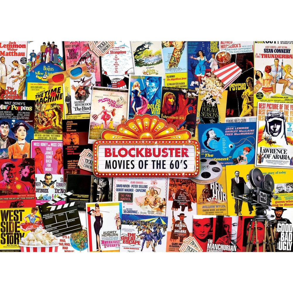 60's Blockbusters 1000 Piece Jigsaw Puzzle (ONLINE ORDER ONLY)