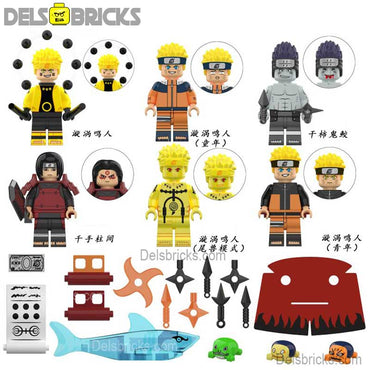 Naruto set of 6 Lego Anime Minifigures Custom Toys (ONLINE ORDER ONLY)