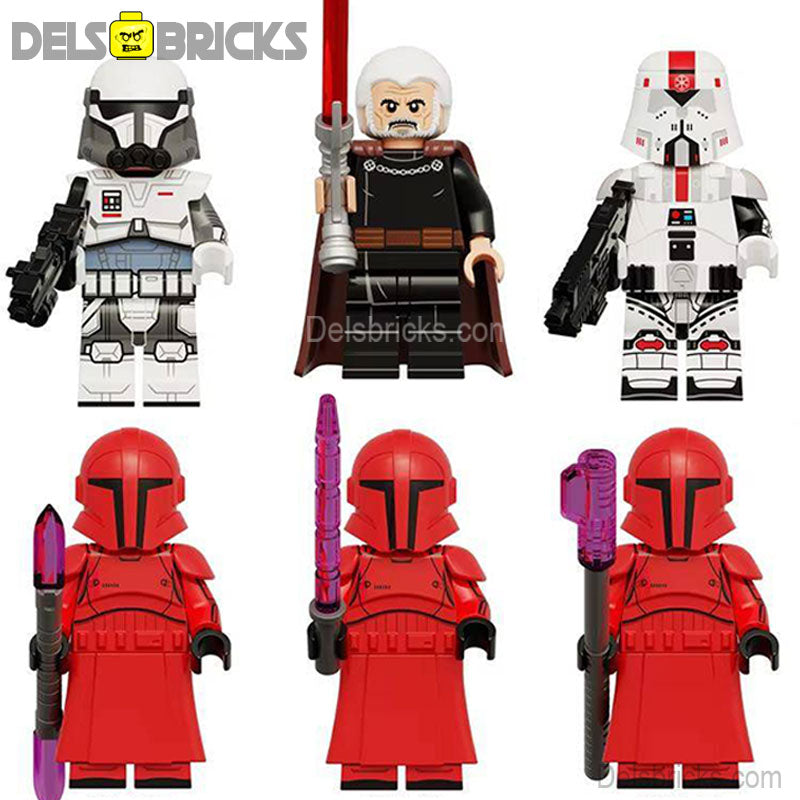 Count Dooku Set of 6 Lego Star Wars Minifigures Custom Toys (ONLINE ORDER ONLY)