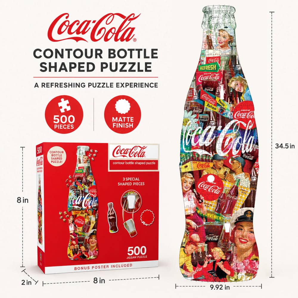 Shapes - Coca-Cola Bottle 500 Piece Jigsaw Puzzle