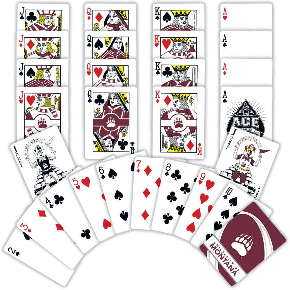 Montana Grizzlies Playing Cards - 54 Card Deck (ONLINE ORDER ONLY)