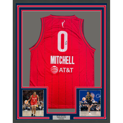 Framed Autographed/Signed Kelsey Mitchell 35x39 Indiana Red Basketball Jersey PSA COA (ONLINE ORDER ONLY)