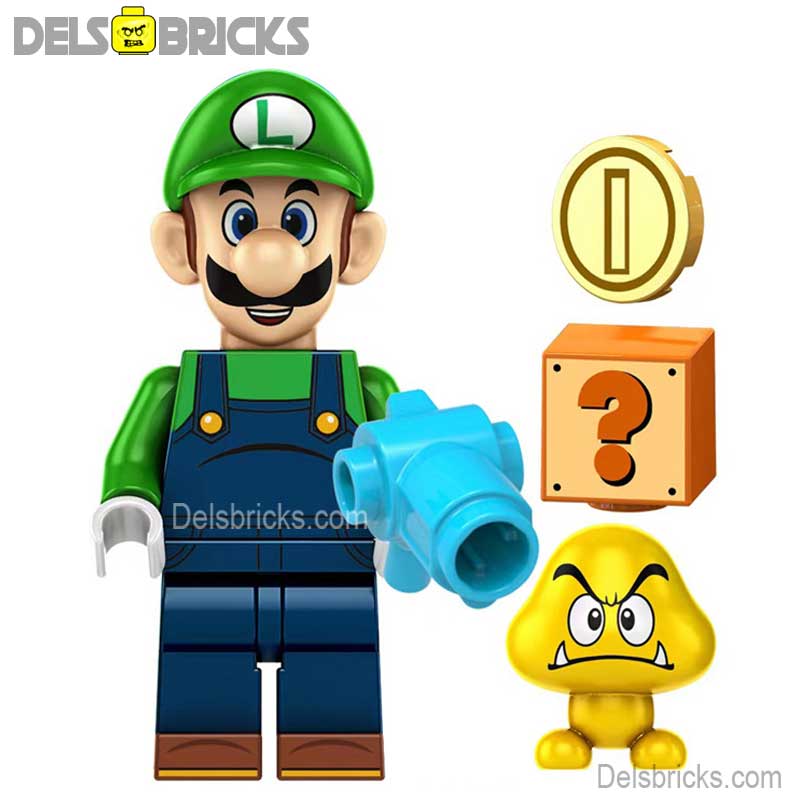 Luigi Super Mario Brothers Lego Minifigures Custom Toys New (ONLINE ORDER ONLY)