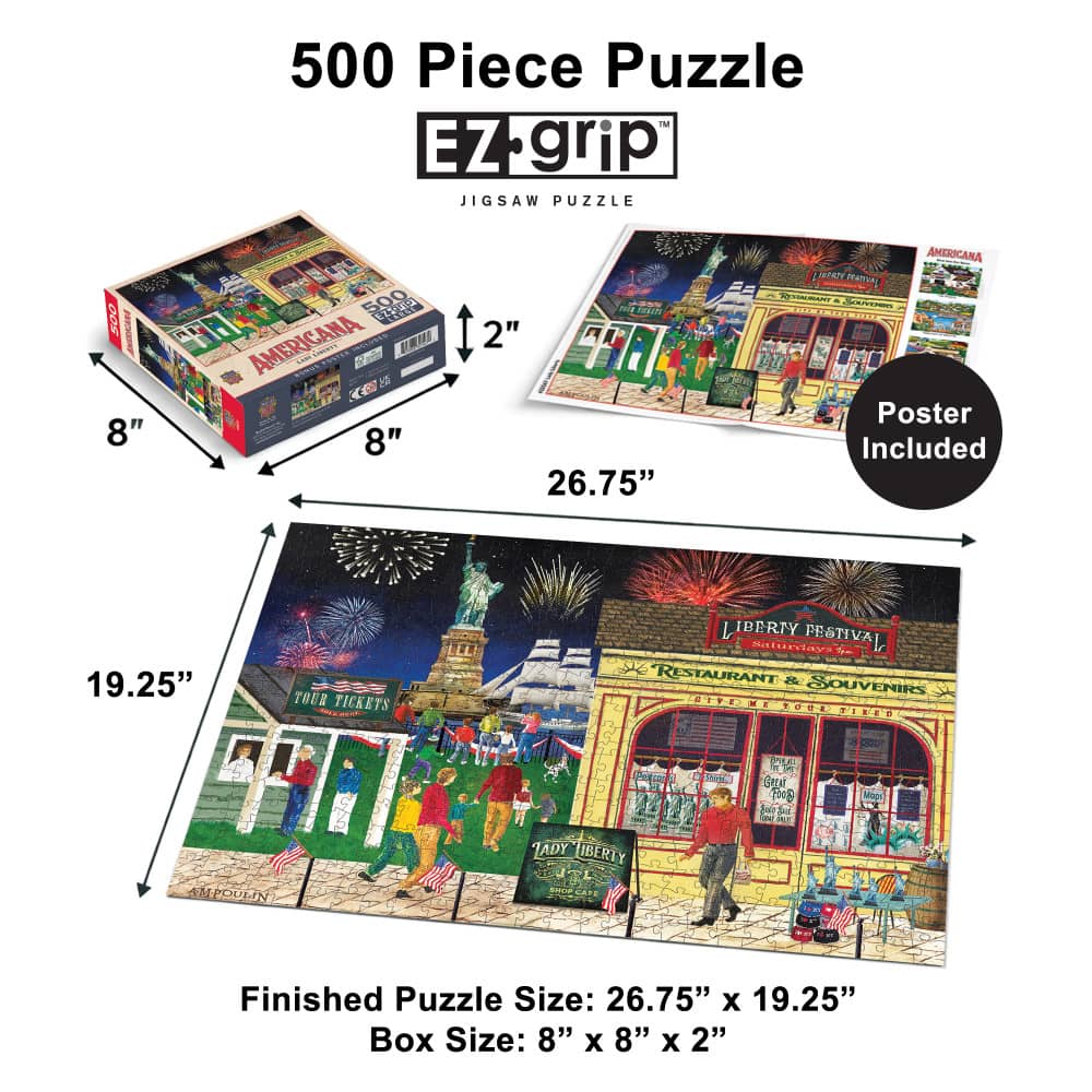 Americana - Lady Liberty 500 Piece EZ Grip Jigsaw Puzzle