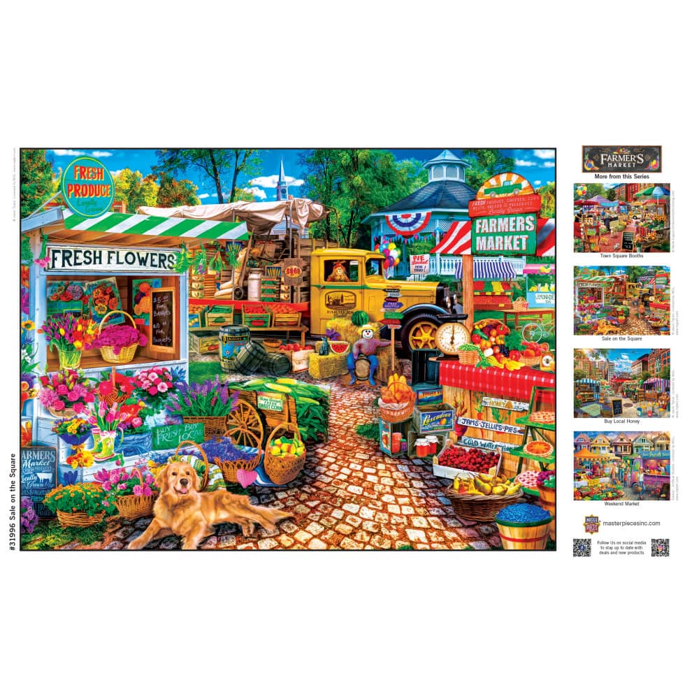 Farmer's Market - Sale on the Square 750 Piece Jigsaw Puzzle