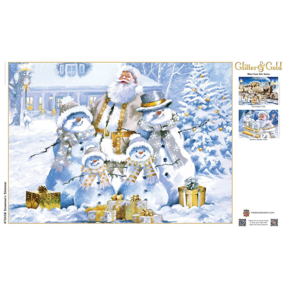 Glitter & Gold - Snowman's Shimmer 1000 Piece Jigsaw Puzzle (ONLINE ORDER ONLY)