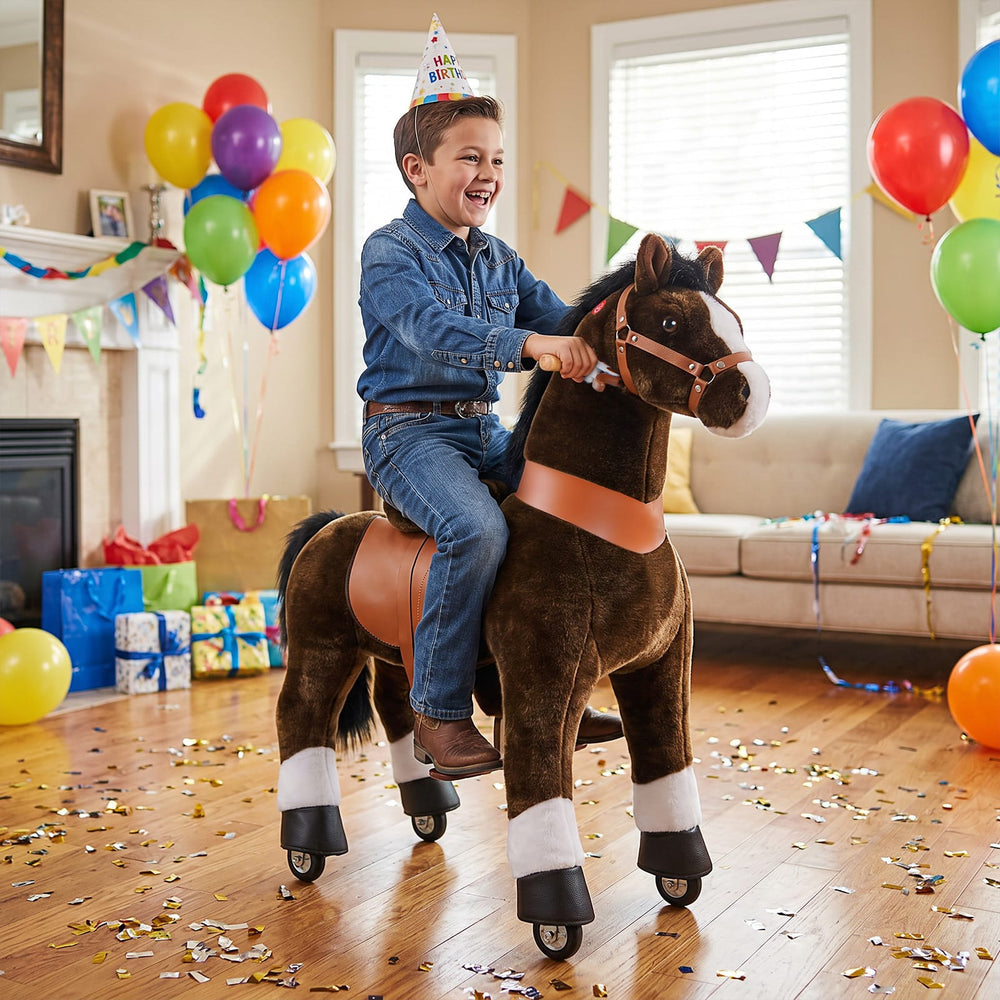 Model U® Horse Ride-On Toy Age 7+ – Chocolate