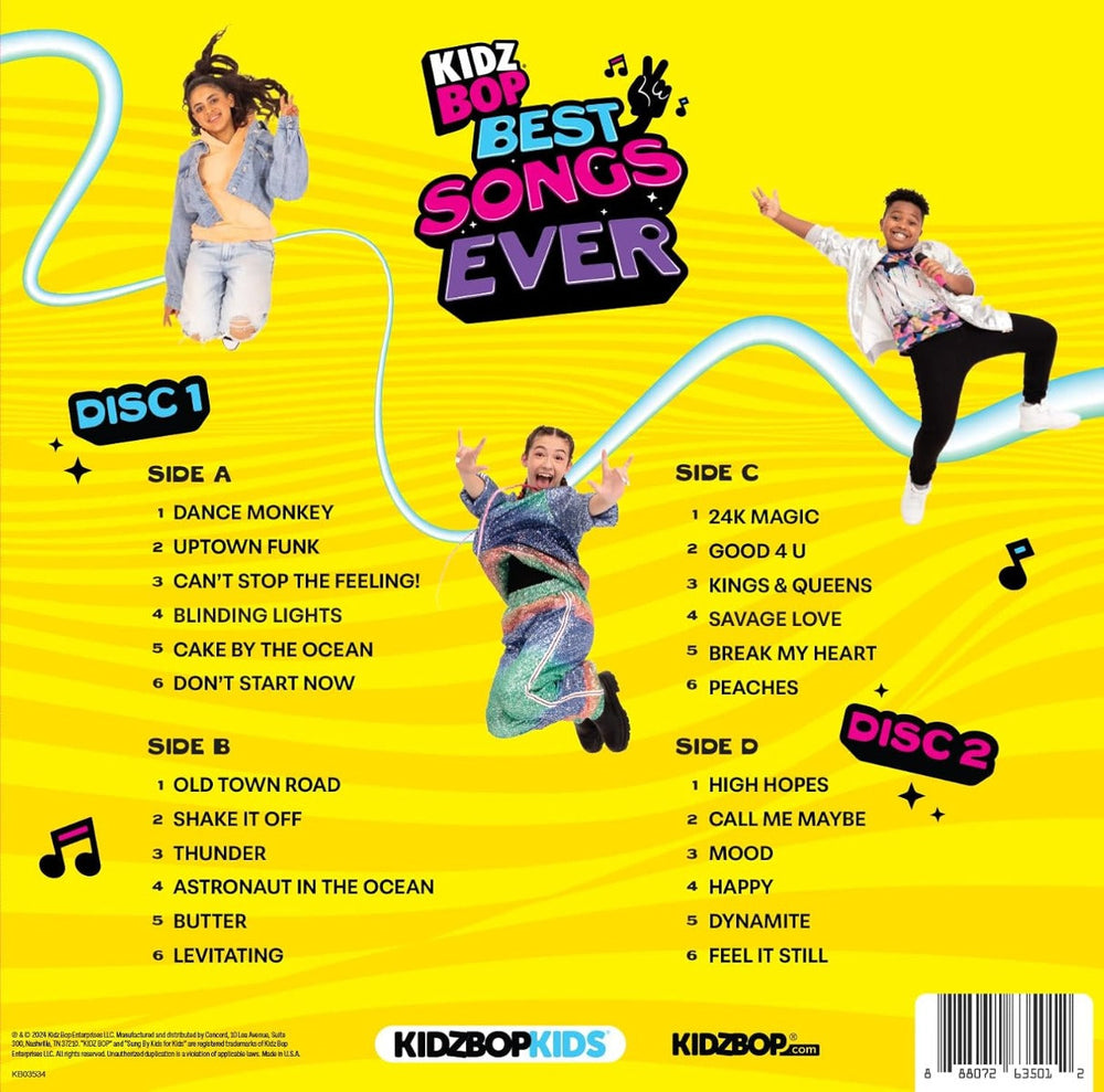 Kidz Bop: Best Songs Ever (Limited Edition, Amazon Exclusive, Translucent Blue Colored Vinyl) (2 Lp's) [Vinyl] (ONLINE ORDER ONLY)