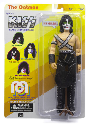 Mego - KISS - Catman Love Gun 8" Action Figure with Drum (Large Item, Action Figure, Collectible) [Action Figure] (ONLINE ORDER ONLY)