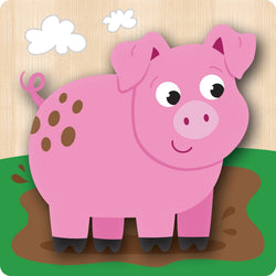 Farm Chunky Wood Puzzles - Kids 4-Pack