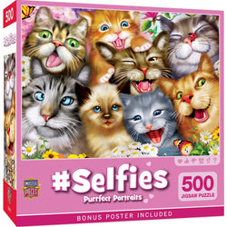 Selfies - Purrfect Portraits 500 Piece Jigsaw Puzzle (ONLINE ORDER ONLY)