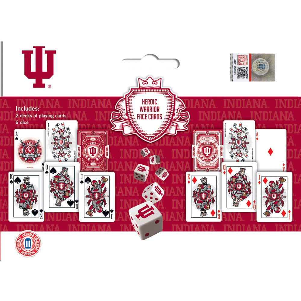 Indiana Hoosiers - 2-Pack Playing Cards & Dice Set
