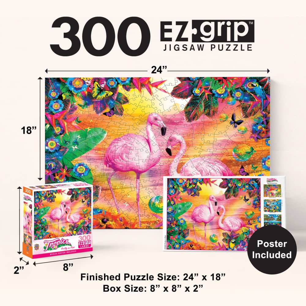 Tropics - Pretty in Pink 300 Piece EZ Grip Jigsaw Puzzle