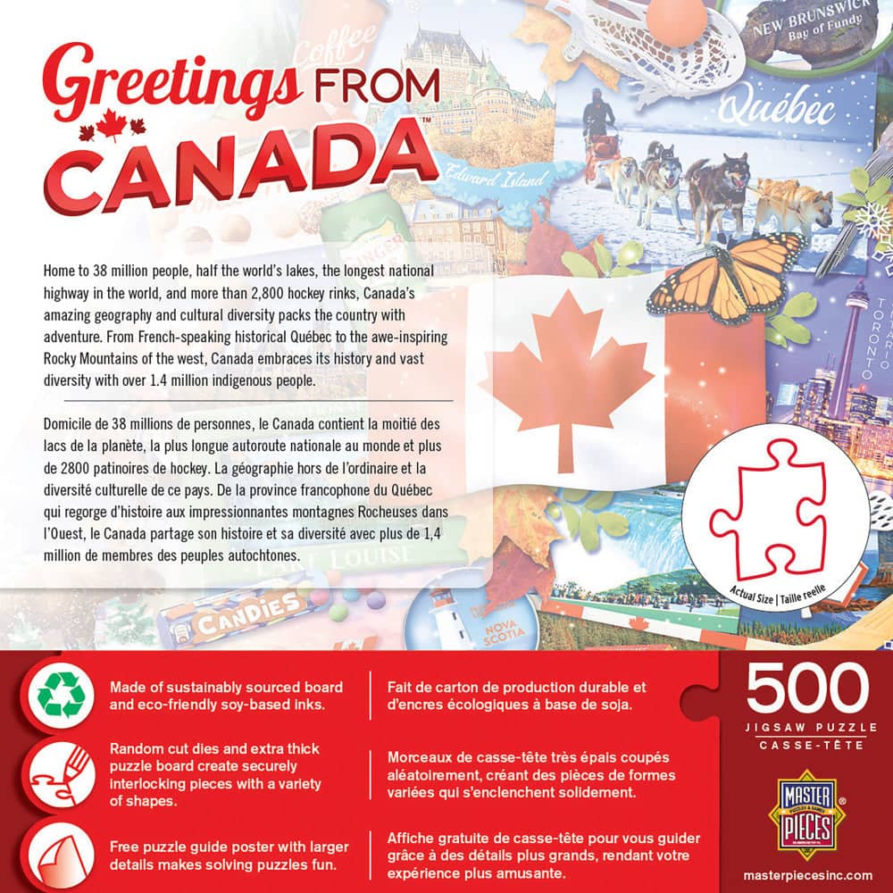 Greetings From Canada - 500 Piece Jigsaw Puzzle