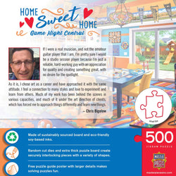 Home Sweet Home - Game Night Central 500 Piece Jigsaw Puzzle