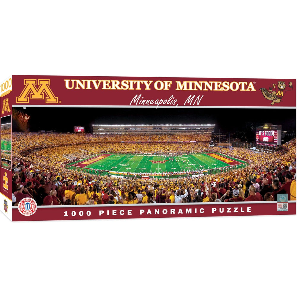 Minnesota Golden Gophers - 1000 Piece Panoramic Jigsaw Puzzle - Nighttime (ONLINE ORDER ONLY)