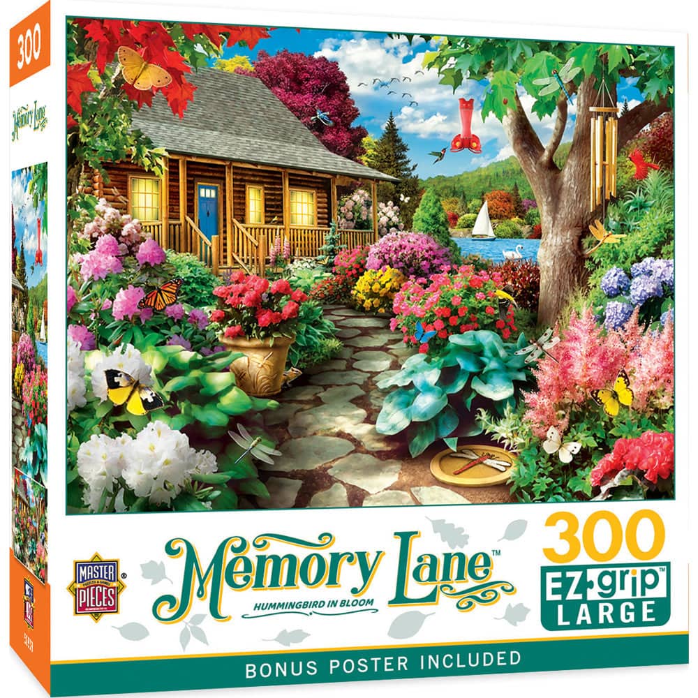 Memory Lane - Hummingbird in Bloom 300 Piece EZ Grip Jigsaw Puzzle (ONLINE ORDER ONLY)