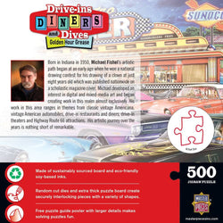 Drive-Ins, Diners & Dives - Golden Hour Grease 500 Piece Jigsaw Puzzle (ONLINE ORDER ONLY)