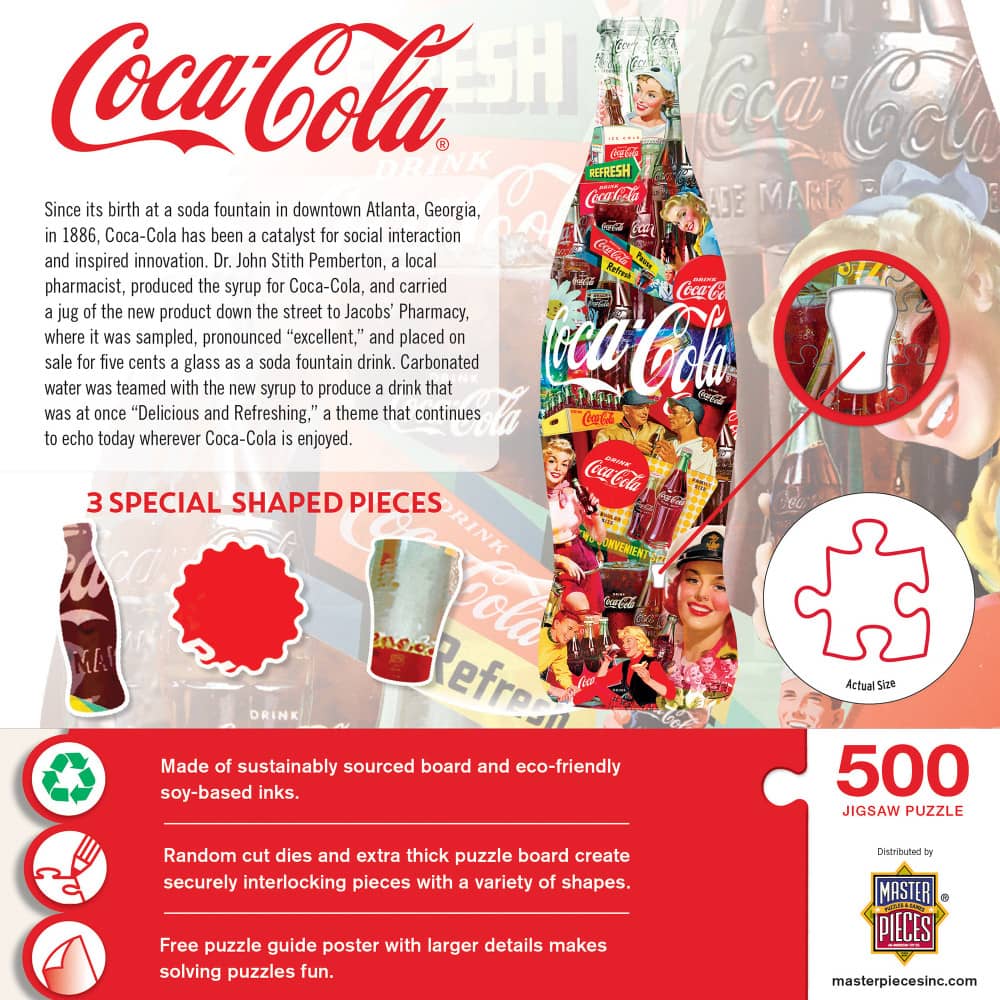 Shapes - Coca-Cola Bottle 500 Piece Jigsaw Puzzle