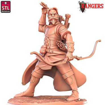 3D Printed STL Miniatures Ranger Companions Set Rangers  28 - 32mm War Gaming D&D (Online Only)
