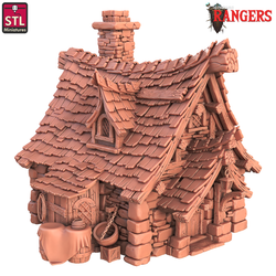 3D Printed STL Miniatures Rangers Small House Set Rangers  28 - 32mm War Gaming D&D (Online Only)
