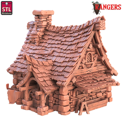 3D Printed STL Miniatures Rangers Small House Set Rangers  28 - 32mm War Gaming D&D (Online Only)