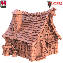 3D Printed STL Miniatures Rangers Small House Set Rangers  28 - 32mm War Gaming D&D (Online Only)