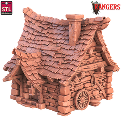 3D Printed STL Miniatures Rangers Small House Set Rangers  28 - 32mm War Gaming D&D (Online Only)