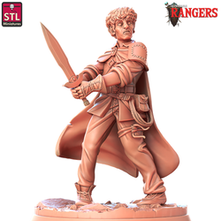 3D Printed STL Miniatures Ranger Companions Set Rangers  28 - 32mm War Gaming D&D (Online Only)