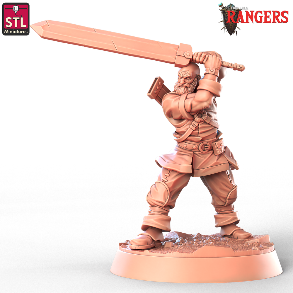 3D Printed STL Miniatures Ranger Companions Set Rangers  28 - 32mm War Gaming D&D (Online Only)
