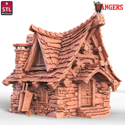 3D Printed STL Miniatures Rangers Small House Set Rangers  28 - 32mm War Gaming D&D (Online Only)