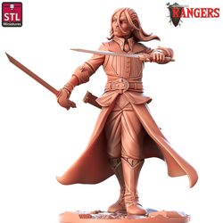 3D Printed STL Miniatures Ranger Companions Set Rangers  28 - 32mm War Gaming D&D (Online Only)