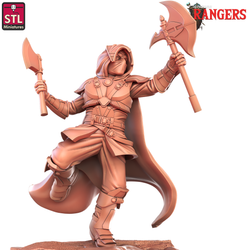 3D Printed STL Miniatures Human Male Ranger A Rangers 28 - 32mm War Gaming D&D (Online Only)