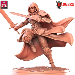 3D Printed STL Miniatures Elf Female Ranger A Rangers  28 - 32mm War Gaming D&D (Online Only)