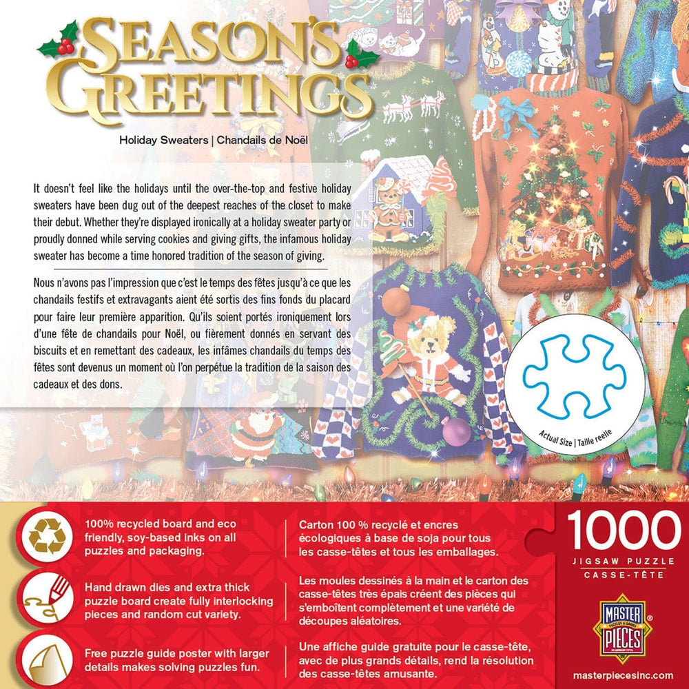 Season's Greetings - Holiday Sweaters 1000 Piece Jigsaw Puzzle (ONLINE ORDER ONLY)