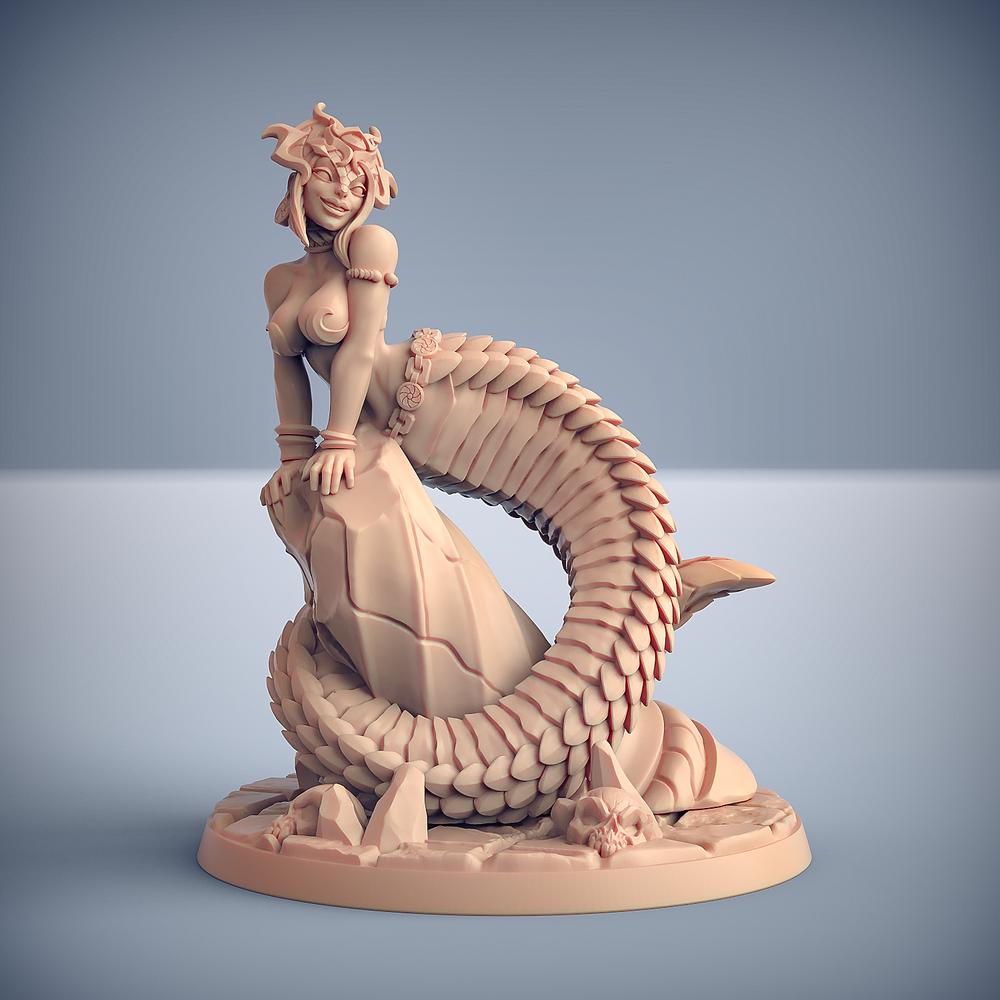 3D Printed Artisan Guild Princess Kseerix (pinup) Maneaters Nagarots 28mm 32mm (Online Only)