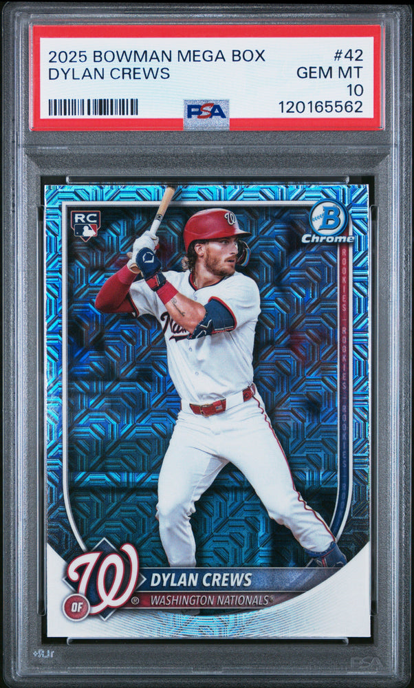Graded 2025 Topps Bowman Mega Box Dylan Crews #42 Rookie RC Baseball Card PSA 10 Gem Mint (ONLINE ORDER ONLY)