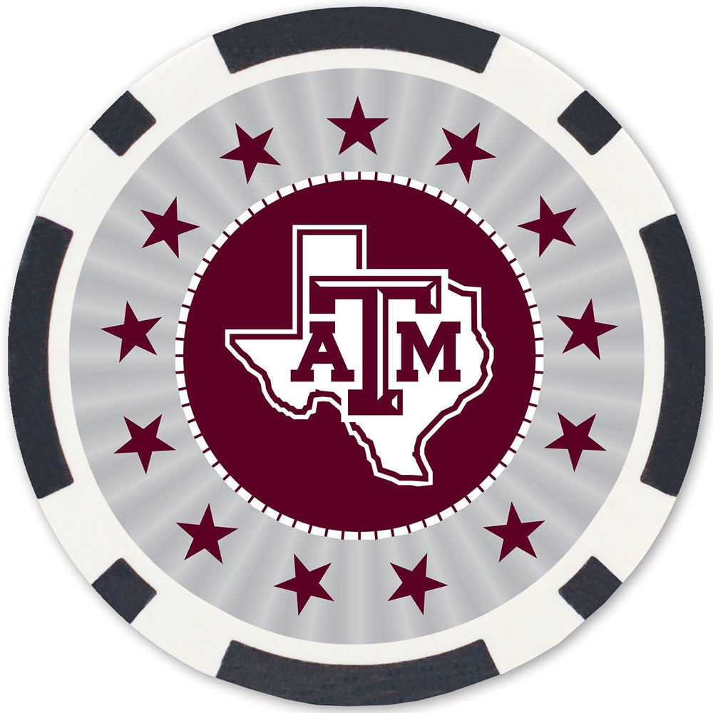 Texas A&M Aggies 100 Piece Poker Chips