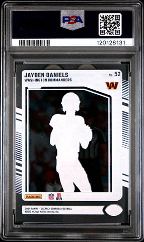 Graded 2024 Panini Clearly Donruss Jayden Daniels #52 Rookie RC Football Card PSA 10 Gem Mint (ONLINE ORDER ONLY)